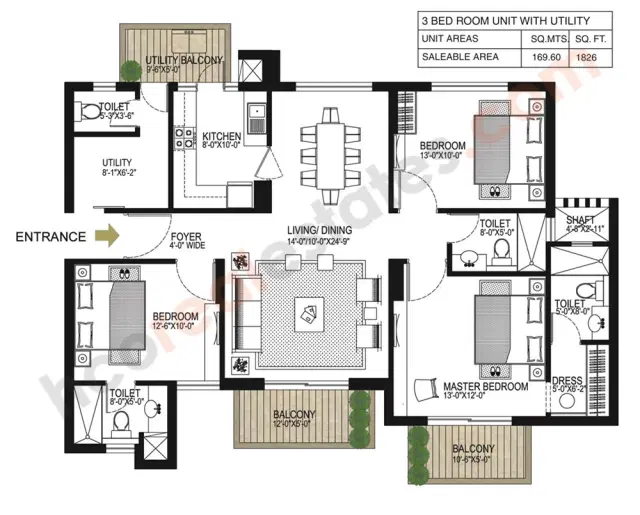 Alpha G Gurgaon One - 3 BHK Plan