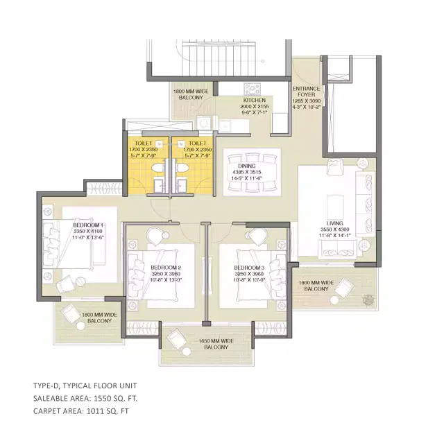ATS GrandStand Gurgaon - 4 BHK Plan