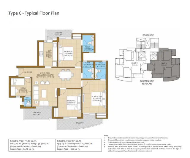 ATS Pious Hideaways - 3 BHK Plan