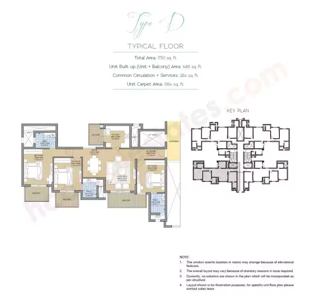 ATS Tourmaline - 3 BHK Plan
