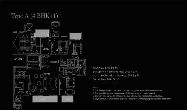 ATS Triumph - 4 BHK Plan