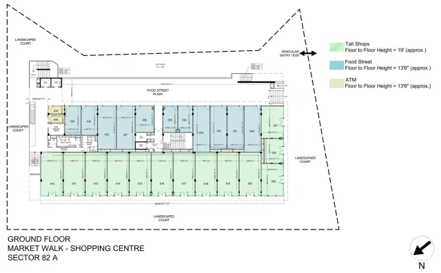 Vatika Market Walk - Retails Plan