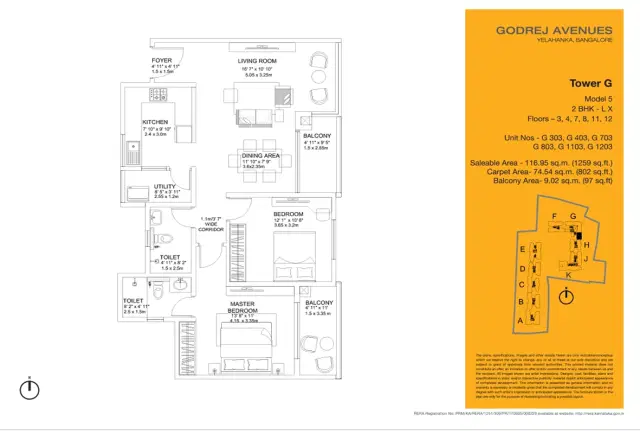Godrej Avenues Bangalore - 5 BHK Plan