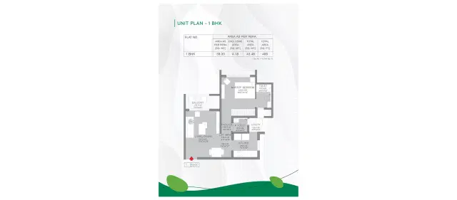 Godrej Green Cove Pune - 1 BHK Plan