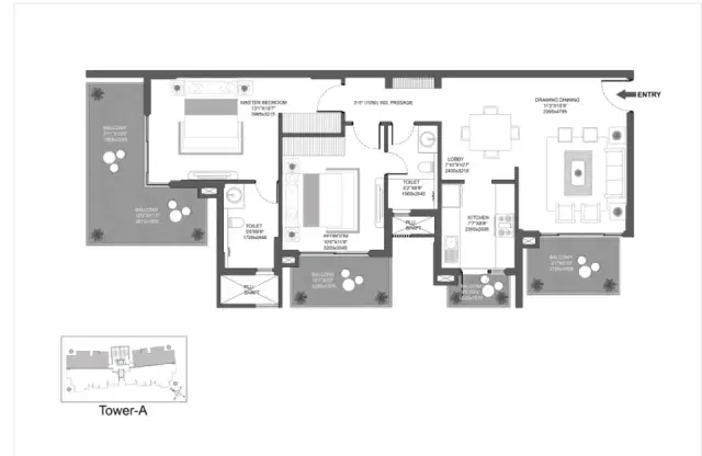 Godrej Oasis Gurgaon - 2 BHK Plan