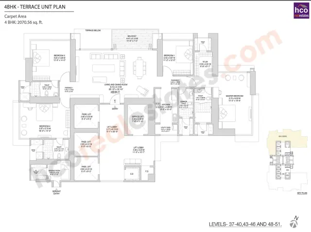 Godrej Woods Noida - 4 BHK Plan