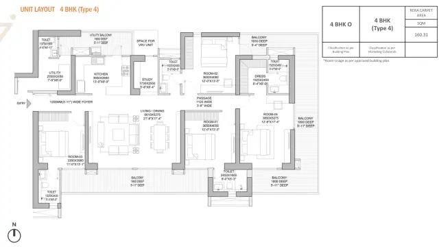 Godrej Zenith Gurgaon - 4 BHK Plan