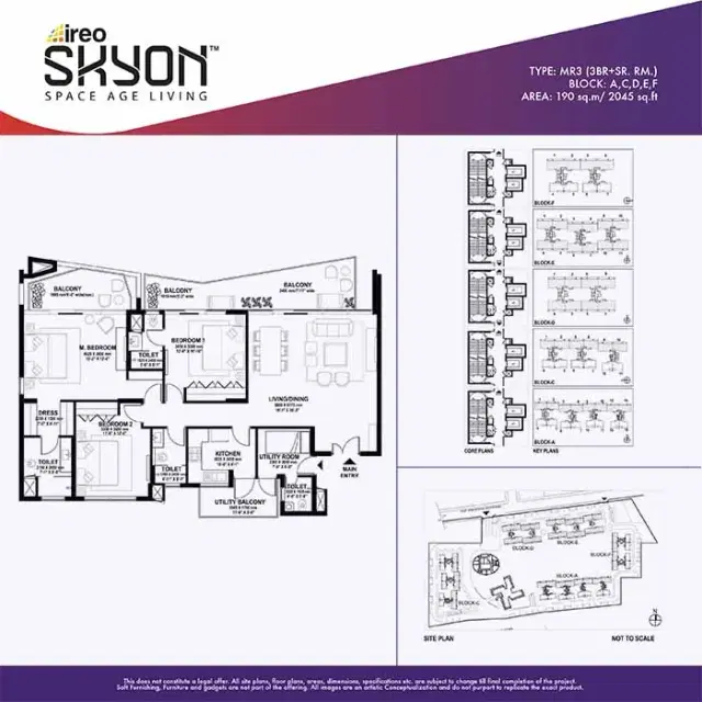 Ireo Skyon Gurgaon - 3 BHK Plan