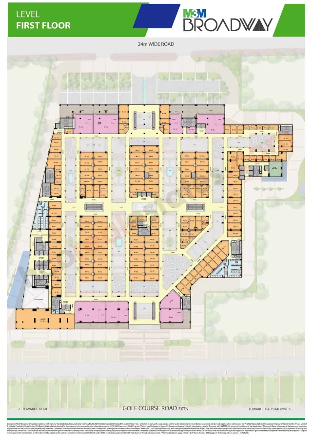 M3M Broadway Gurgaon - Office Plan