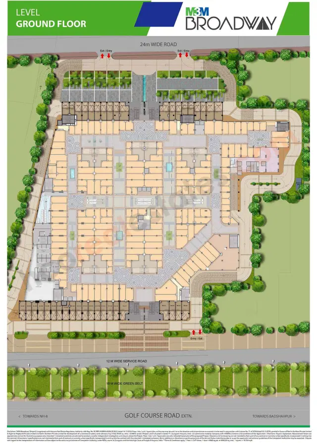 M3M Broadway Gurgaon - Office Plan
