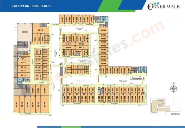M3M Corner Walk Gurgaon - First Floor Plan