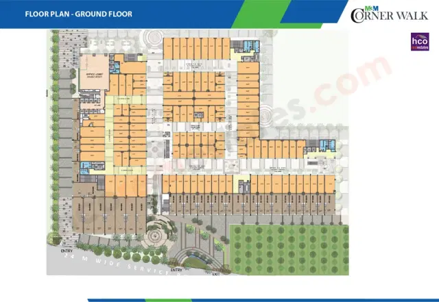 M3M Corner Walk Gurgaon - Ground Floor Plan