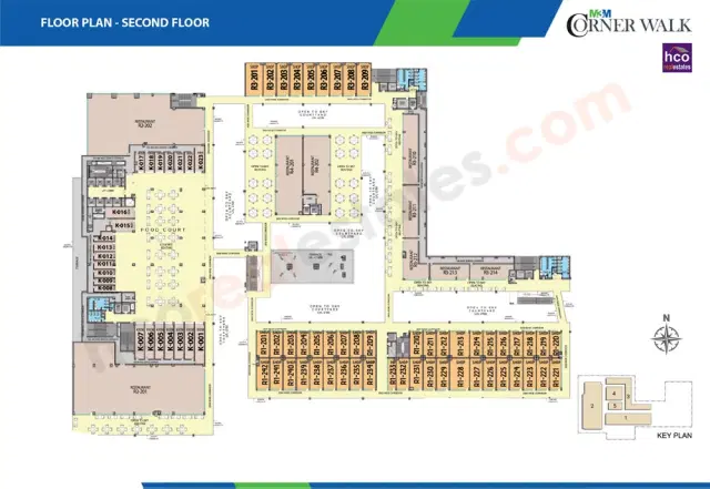 M3M Corner Walk Gurgaon - Second Floor Plan