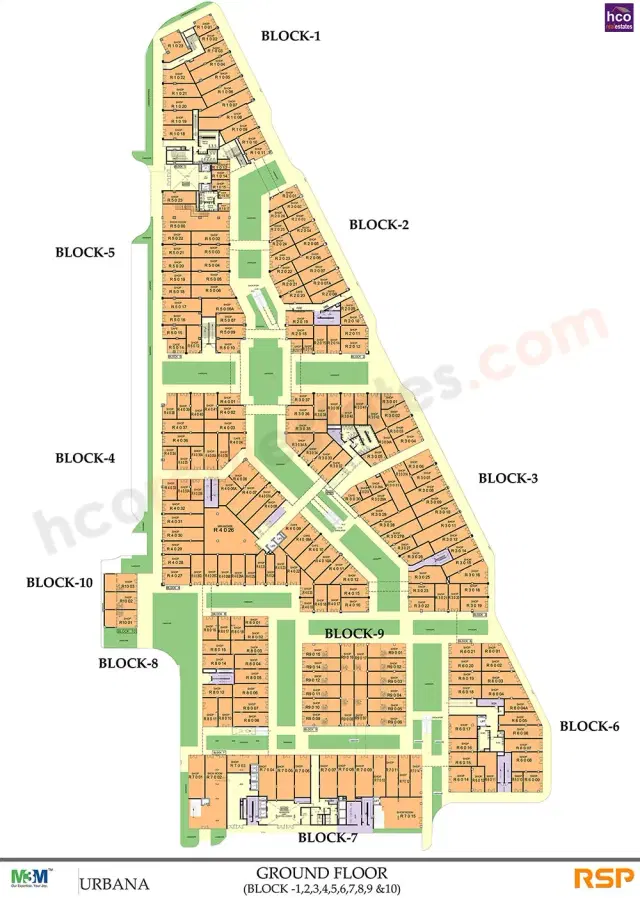 M3M Urbana Gurgaon - Ground Floor Plan
