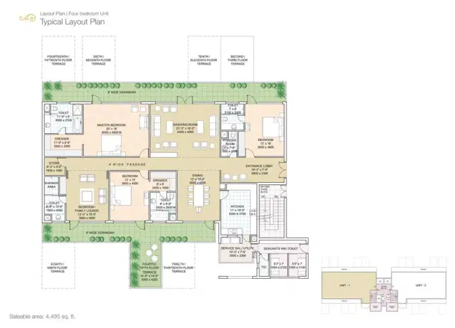 Salcon Verandas Gurgaon - 4 BHK Plan