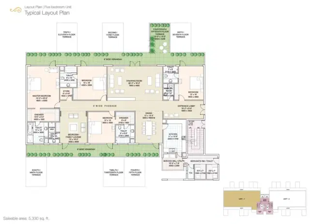 Salcon Verandas Gurgaon - 5 BHK Plan