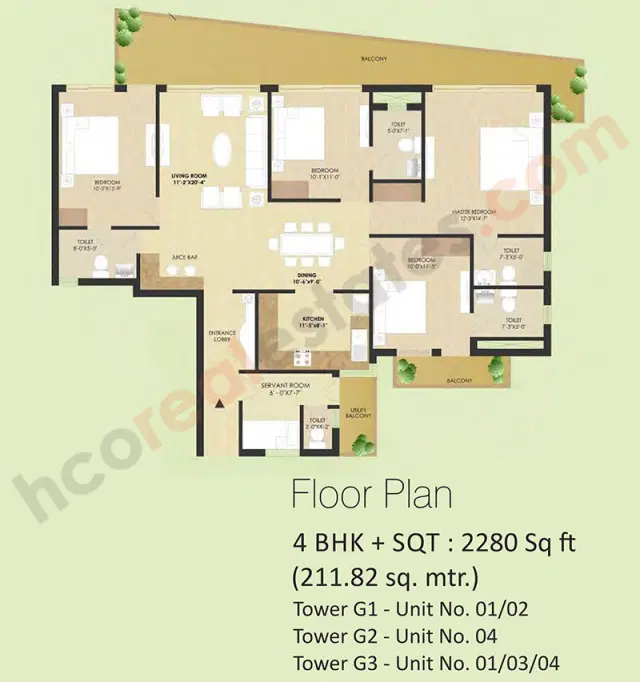 Sare Grand Gurgaon - 4 BHK Plan