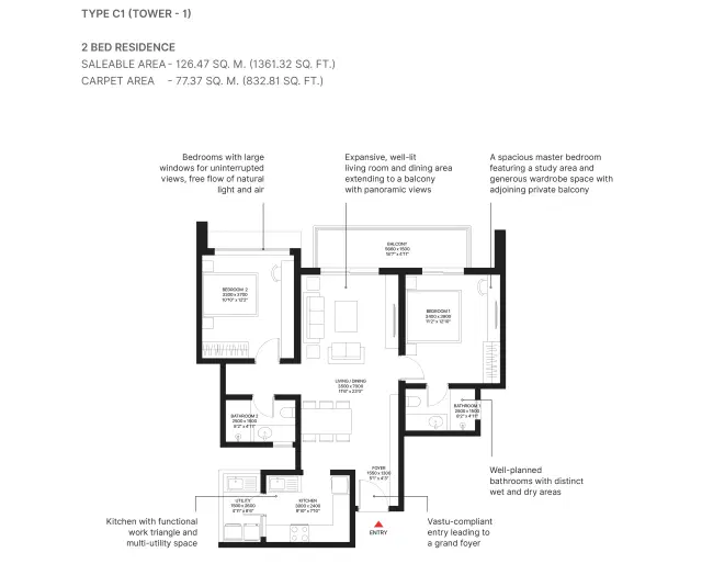 2 Bedroom