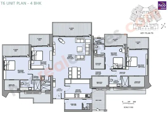 Godrej Summit Gurgaon 4 BHK Apartments 2,692 Sq. Ft. Floor Plan