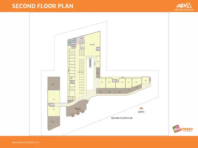 AIPL Joy Street Gurgaon - Second Floor Plan