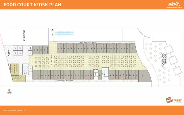 AIPL Joy Street Gurgaon - Food Court Plan