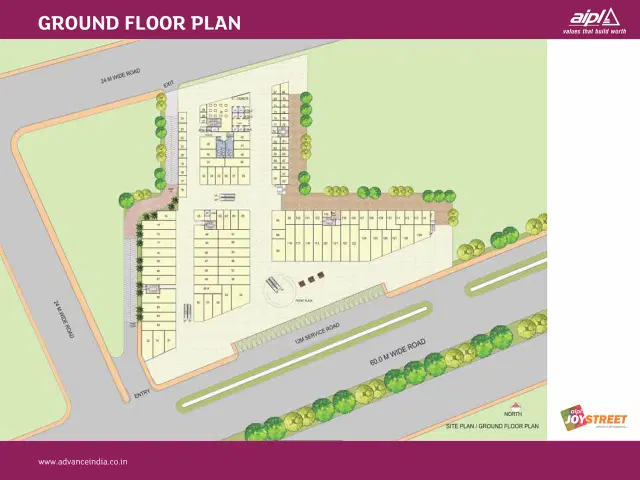AIPL Joy Street Gurgaon - Ground Floor Plan