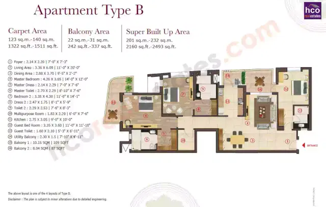 Antara Noida - 3 BHK Plan