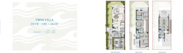 Barbados at DAMAC Islands 2 5 Bedroom Villas 3492 Sq. Ft. Floor Plan