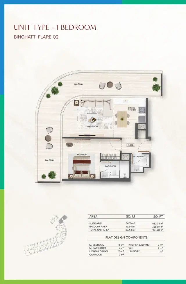 1 BR