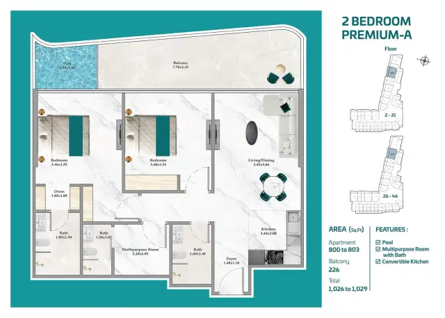 2 Bedroom