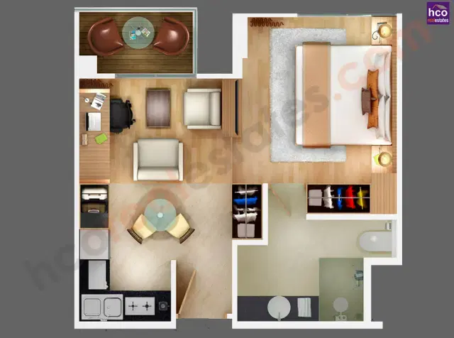 Burman GSC Spectrum Centre Gurgaon - 1 BHK Plan