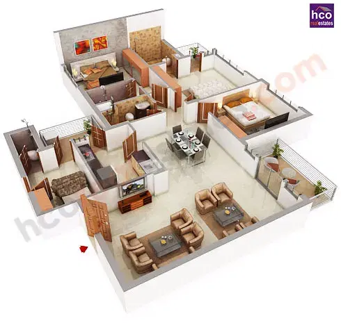 Central Park 1 Gurgaon - 3 BHK Plan