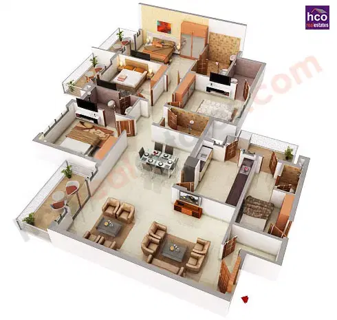 Central Park 1 Gurgaon - 4 BHK Plan