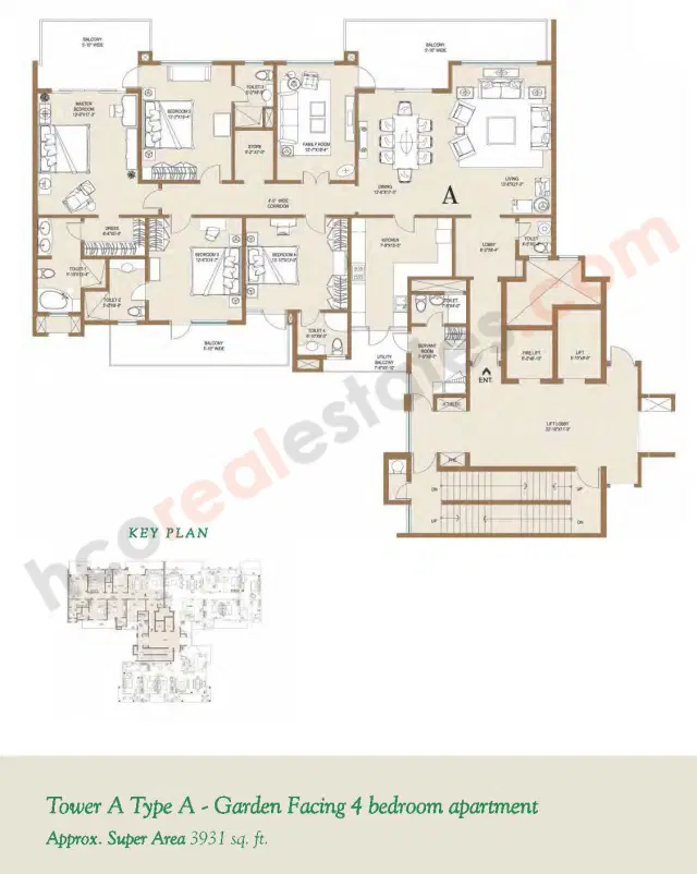 Central Park 2 Gurgaon - 4 BHK Plan