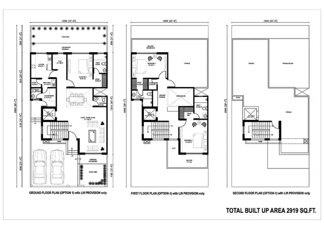 Central Park Flower Valley Fleur Villas - 3 BHK Plan
