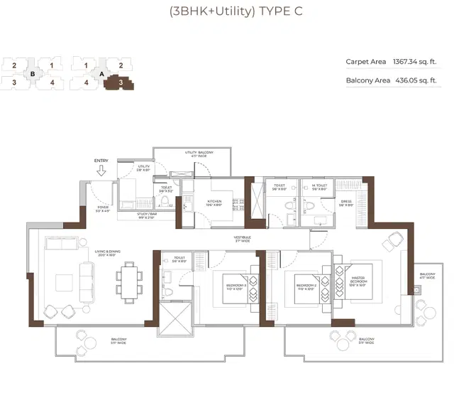 3 Bedroom