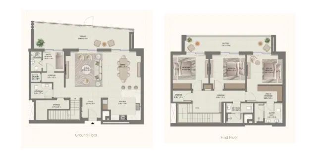 Emaar Golf Fields Apartments & Townhouses at Emaar South 3 Bedroom Townhouses 2,670 – 2,778 Sq. Ft. Floor Plan