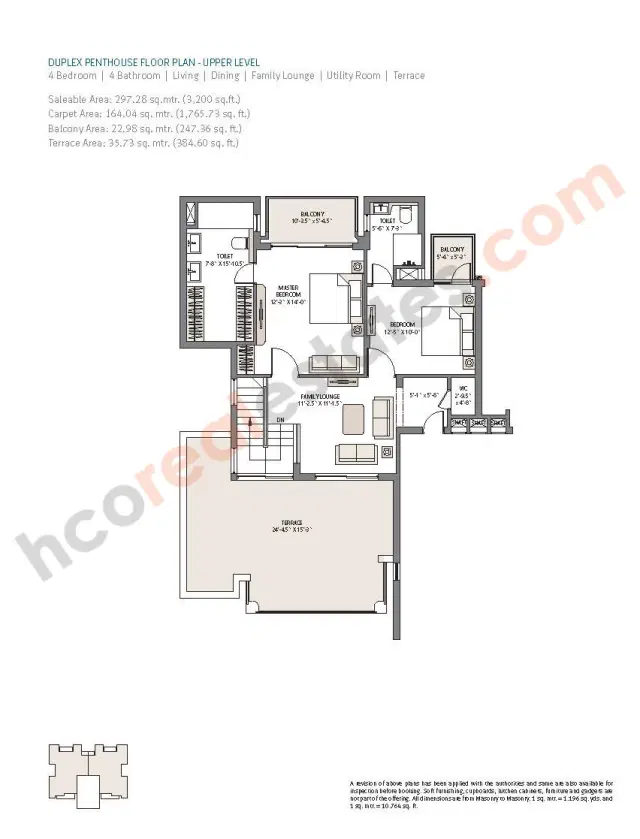 Emaar Gurgaon Greens - 4 BHK Plan