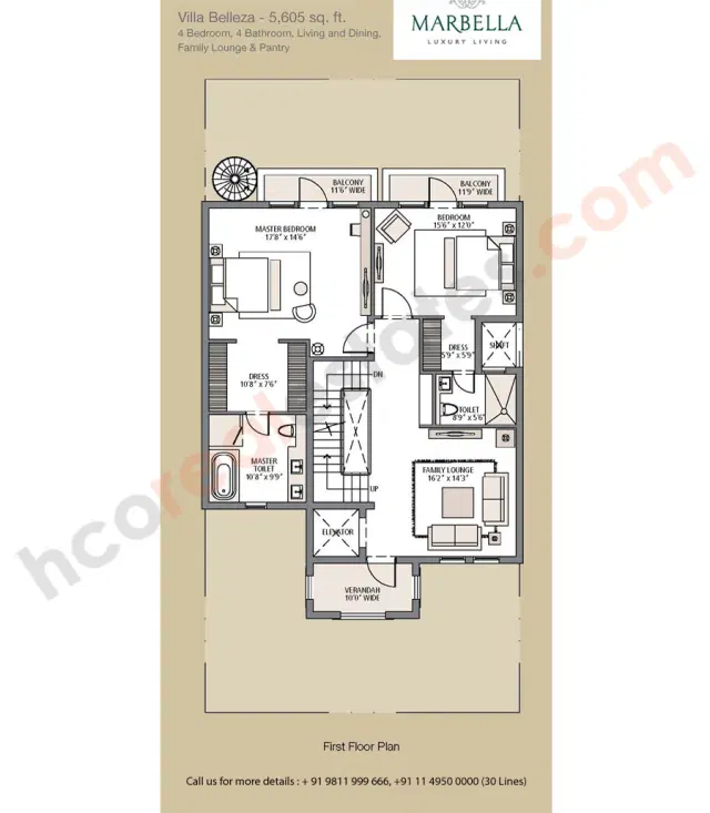 Emaar Marbella Villas Gurgaon - 4 BHK Plan