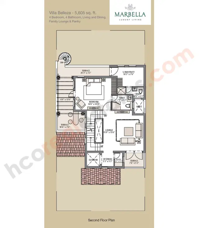 Emaar Marbella Villas Gurgaon - 4 BHK Plan