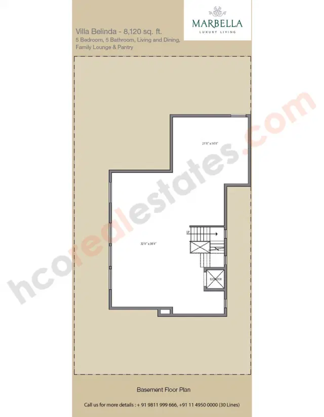 Emaar Marbella Villas Gurgaon - 5 BHK Plan