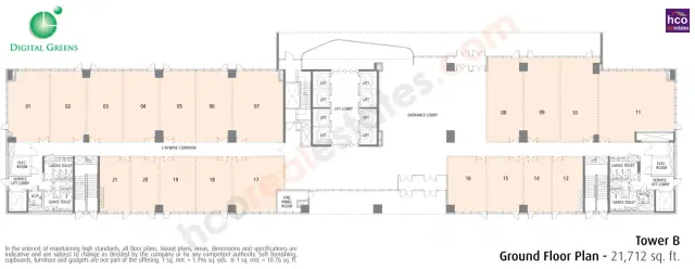 Emaar MGF Digital Greens Gurgaon - Ground Floor Plan