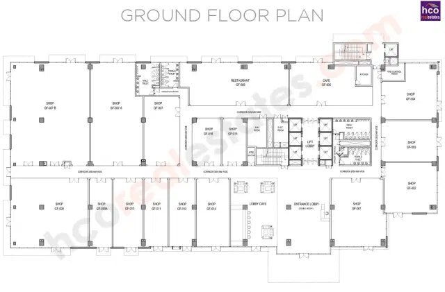 Emaar MGF Downtown Capital Tower - Ground Floor Plan