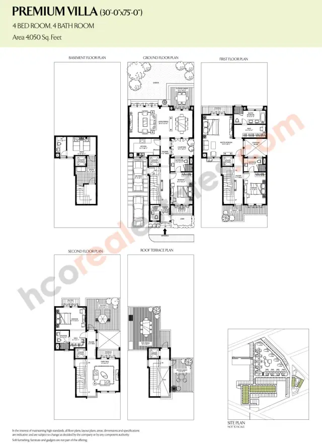 Emaar MGF Palm Drive Gurgaon - 4 BHK Plan