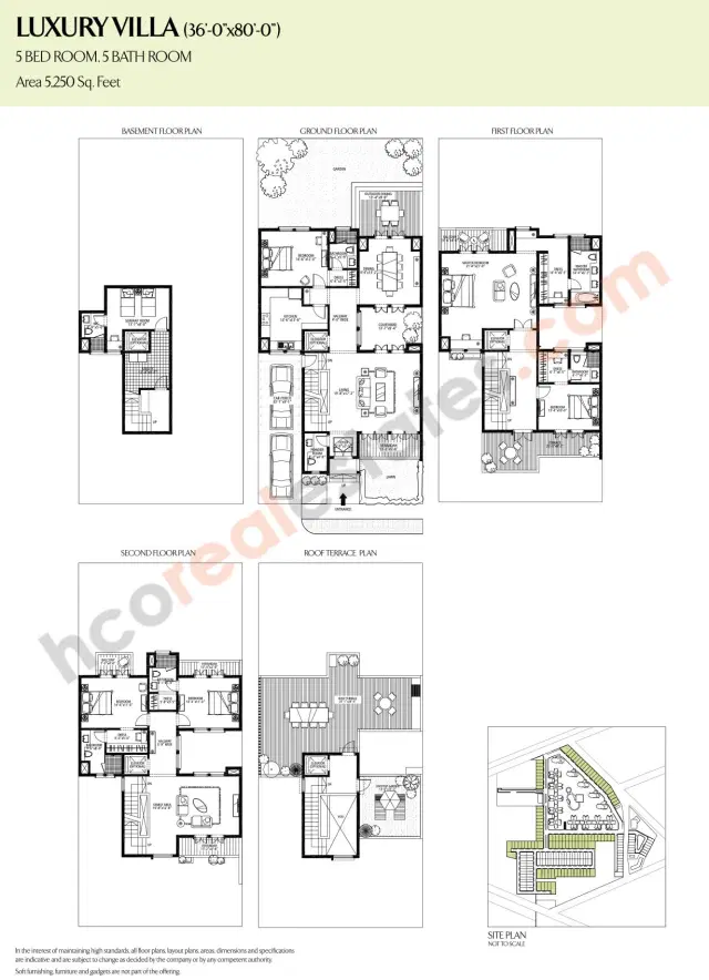 Emaar MGF Palm Drive Gurgaon - 5 BHK Plan