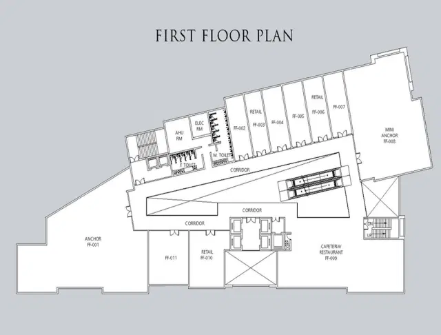 Emaar MGF Palm Springs Plaza Gurgaon - First Floor Plan