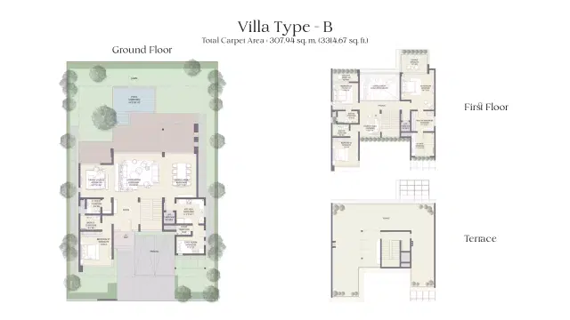 Emaar Casa Venero - 4 BHK Plan