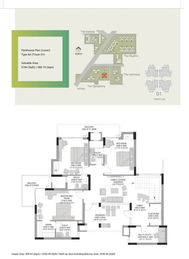 Experion Heartsong Gurgaon - 4 HK Plan