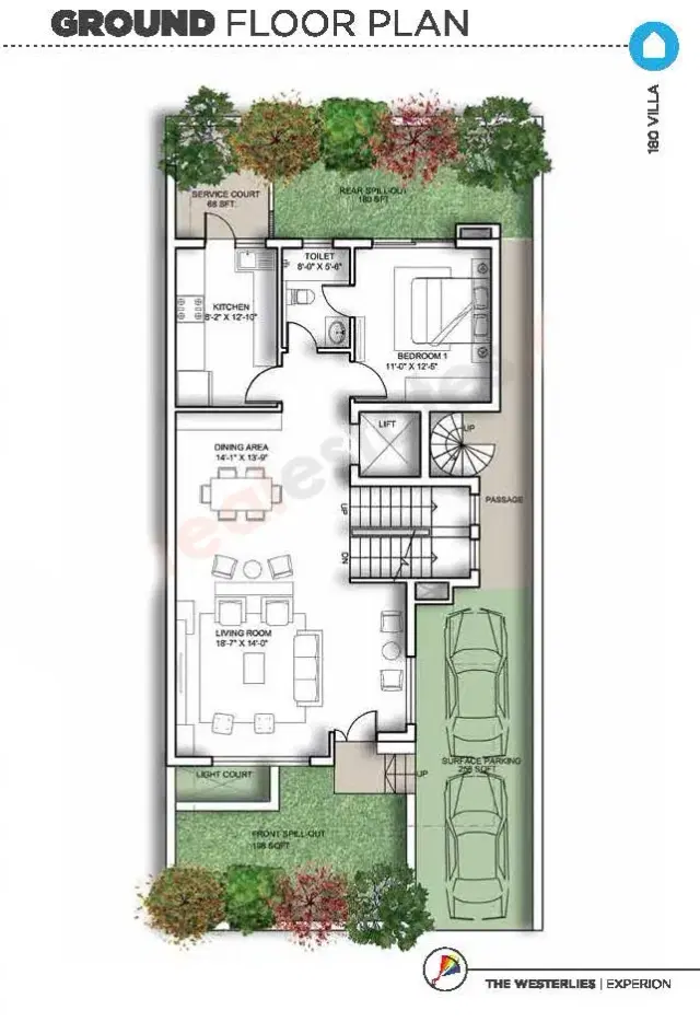 Experion Westerlies Gurgaon - 4 BHK Plan