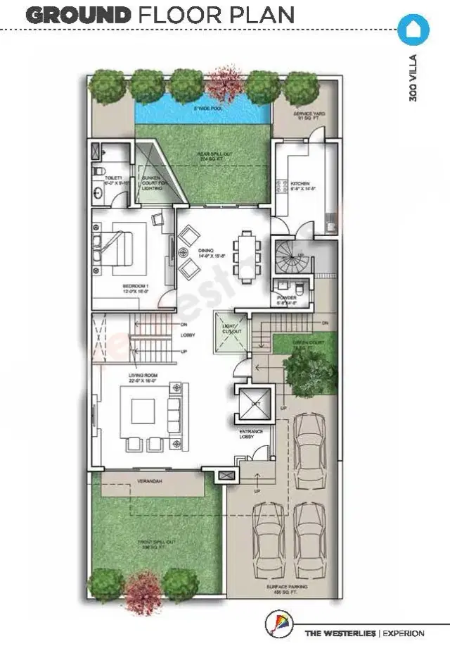 Experion Westerlies Gurgaon - 5 BHK Plan
